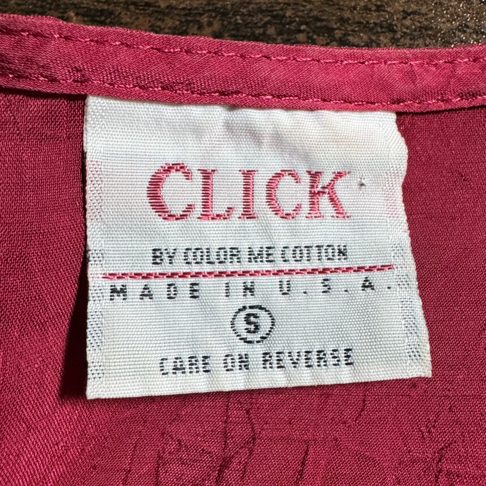 Click Color Me Cotton Red Crinkle Button Tunic To… - image 4